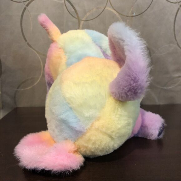 Fiesta Toys Rainbow Sherbet Elephant Plush 11" Glitter Pastel Stuffed Animal - Picture 8 of 9